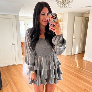 Red Dress Boutique Shimmering Silver Dress